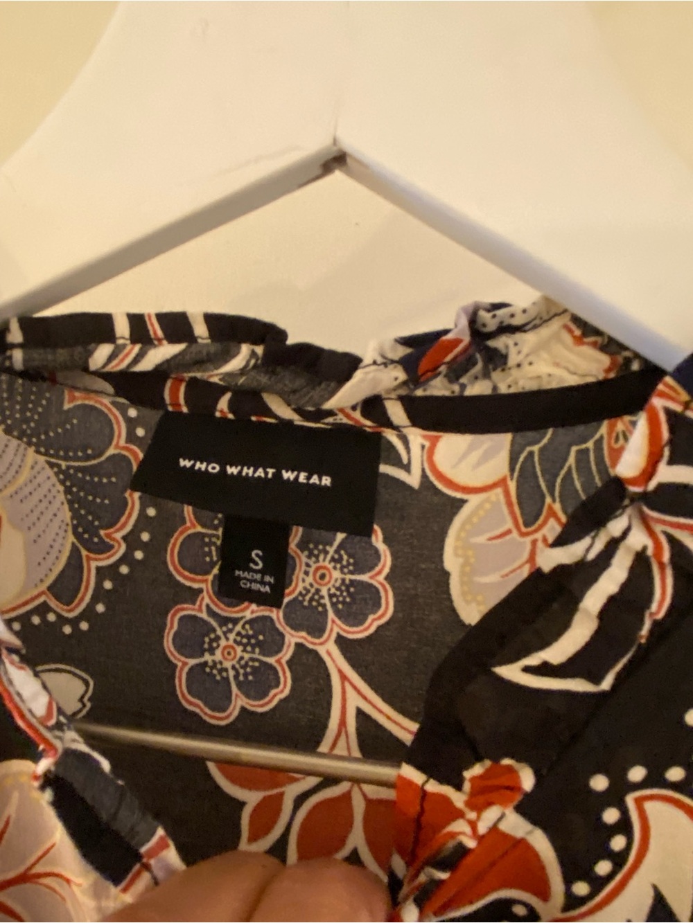 Who What Wear Black Floral Maxi Dress with Cream and Rust Accents - Picture 14 of 14
